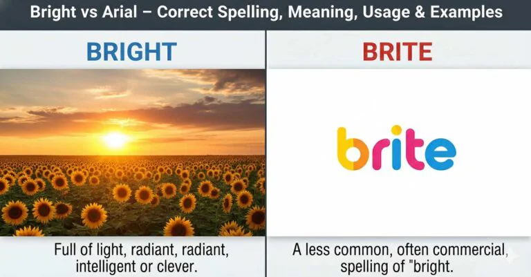 Bright vs Brite – Correct Spelling, Meaning, Usage & Examples