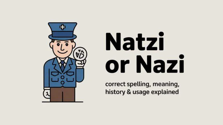 Natzi or Nazi – Correct Spelling, Meaning, History & Usage Explained