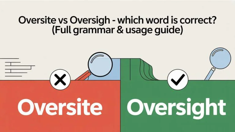Oversite vs Oversight