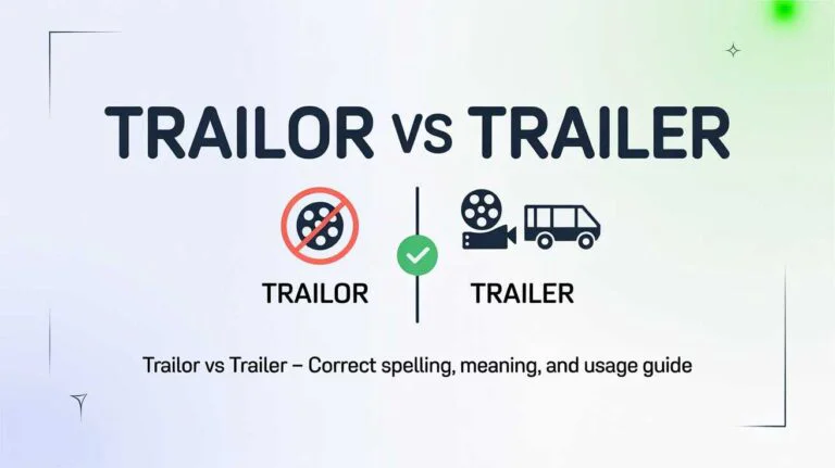 Trailor vs Trailer