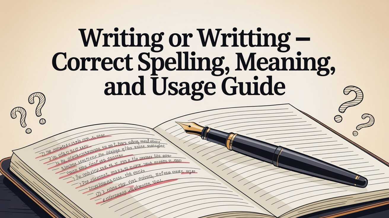 Writing or Writting – Correct Spelling, Meaning, and Usage Guide