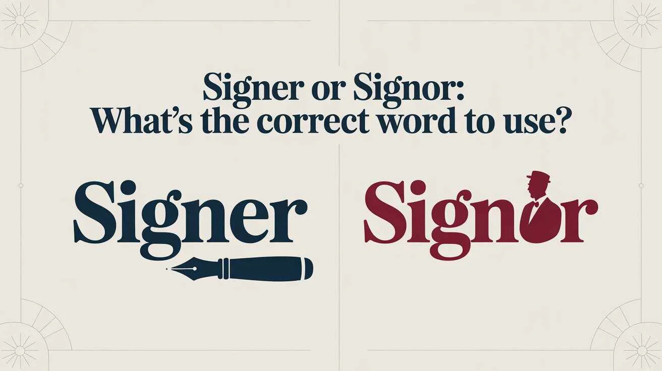 Signer or Signor: What’s the Correct Word to Use?
