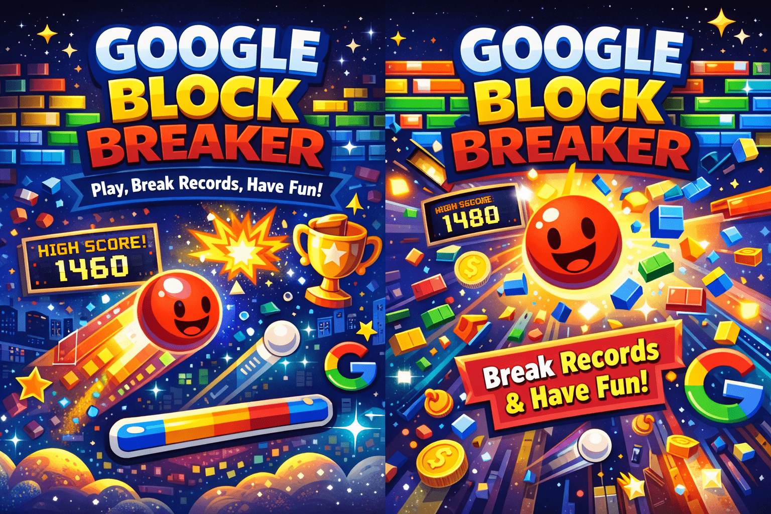 Google Block Breaker Game