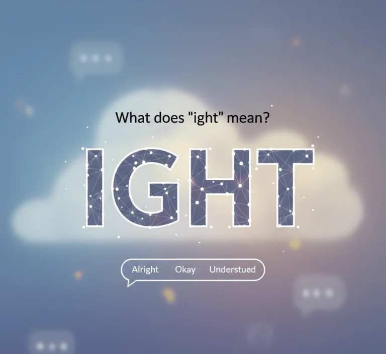 What Does “Ight” Mean? Slang Explained Simply