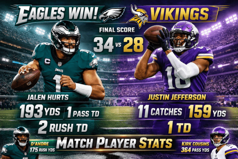 Philadelphia Eagles vs Minnesota Vikings Match Player Stats