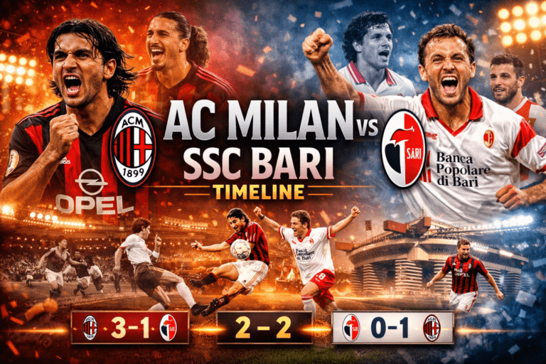 AC Milan vs SSC Bari Timeline