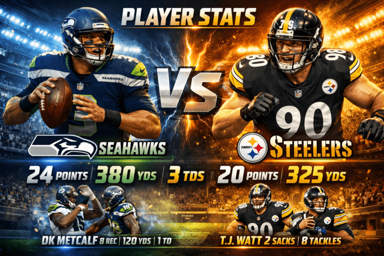 Seahawks vs Pittsburgh Steelers Match Player Stats