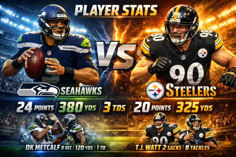 Seahawks vs Pittsburgh Steelers Match Player Stats